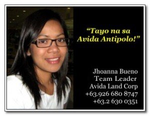 Jhoanna Bueno, Sales Consultant, Avida Land Corp
